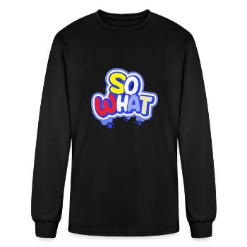 So What - Men's Long Sleeve T-Shirt - black - Front