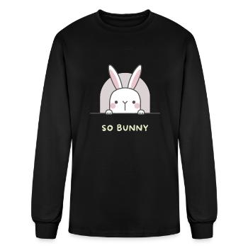 So Bunny So Funny - Men's Long Sleeve T-Shirt - black - Front