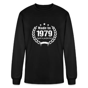 Made In 1979 Aged To Perfections - Men's Long Sleeve T-Shirt - black - Front