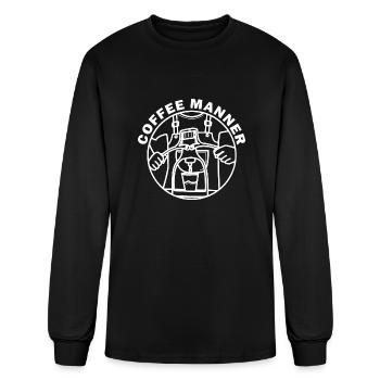 COFFEE MANNER - Men's Long Sleeve T-Shirt - black - Front