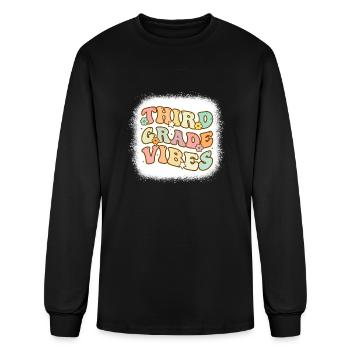 Third Grade Vibes - Men's Long Sleeve T-Shirt - black - Front