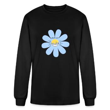 chill out relax flower - Men's Long Sleeve T-Shirt - black - Front
