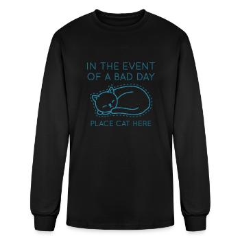 Place Cat Here - Men's Long Sleeve T-Shirt - black - Front