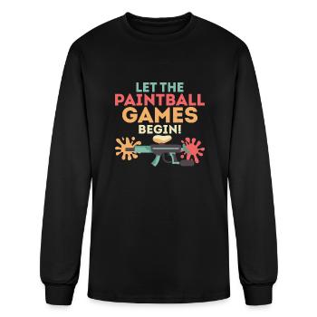 Let The Paintball Games Begin! Paintballer Tactica - Men's Long Sleeve T-Shirt - black - Front