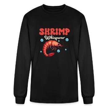 Shrimp Whisperer Seafood Shrimp Lover - Men's Long Sleeve T-Shirt - black - Front