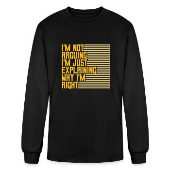 I'm not arguing saying - Men's Long Sleeve T-Shirt - black - Front
