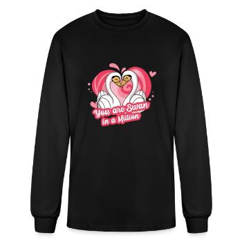 You Are Swan In A Million - Men's Long Sleeve T-Shirt - black - Front