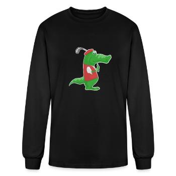 Golf Croc - Men's Long Sleeve T-Shirt - black - Front