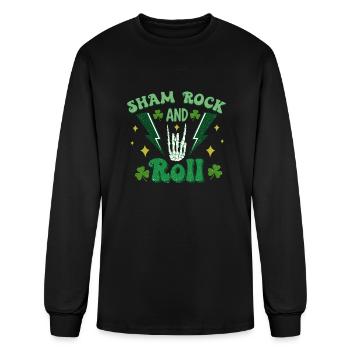 Sham Rock And Roll - Men's Long Sleeve T-Shirt - black - Front