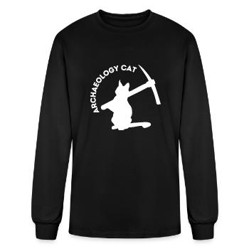 Archaeology Cat - Men's Long Sleeve T-Shirt - black - Front