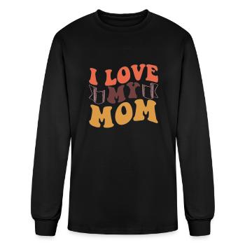 I love my mom - Men's Long Sleeve T-Shirt - black - Front