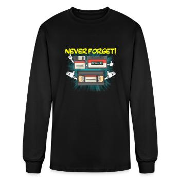 NEVER FORGET - Men's Long Sleeve T-Shirt - black - Front