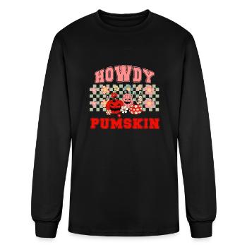 HOWDY PUMSKIN - Men's Long Sleeve T-Shirt - black - Front
