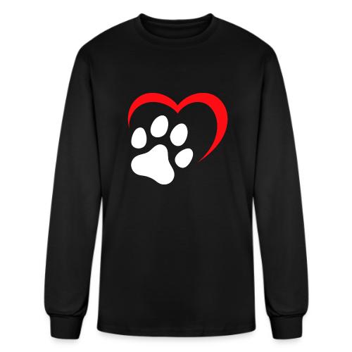 Heart and Paw Print - Men's Long Sleeve T-Shirt