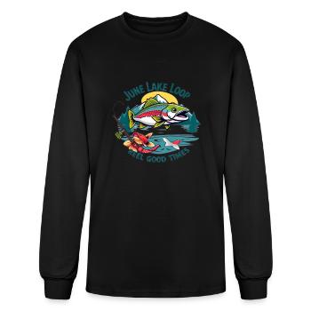 fishing - Men's Long Sleeve T-Shirt - black - Front