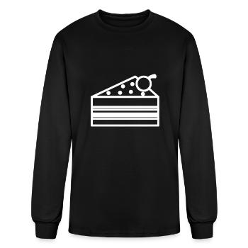 Free piece of cake party funny - Men's Long Sleeve T-Shirt - black - Front