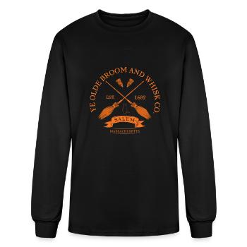 Ye Olde Broom Co Salem Mass Est 1682 Halloween - Men's Long Sleeve T-Shirt - black - Front