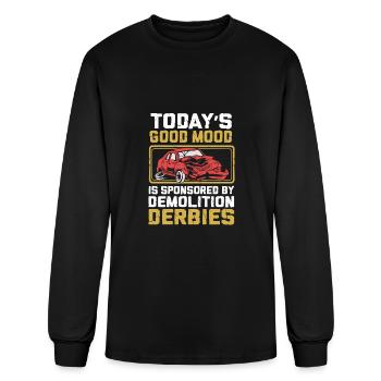 Demo Derby Good Mood Sponsored Demolition Derbies - Men's Long Sleeve T-Shirt - black - Front