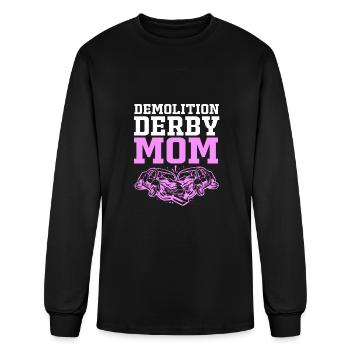 Demolition Derby Race Car Demo Derby Mom - Men's Long Sleeve T-Shirt - black - Front