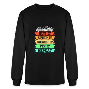 Buy It Smash It Fix It Repeat Demolition Derby - Men's Long Sleeve T-Shirt - black - Front