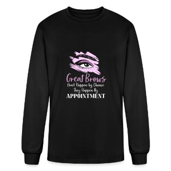 Microblading Great Brows Happen By Appointment - Men's Long Sleeve T-Shirt - black - Front