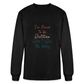 Nutritionist Registered Dietician Funny Dietitian - Men's Long Sleeve T-Shirt - black - Front