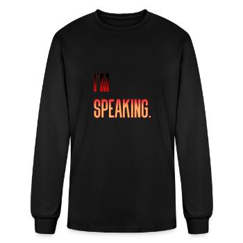 Im Speaking - Men's Long Sleeve T-Shirt - black - Front