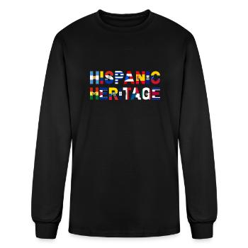 Héritage Hispanique - T-shirt à manches longues Homme - noir - Devant