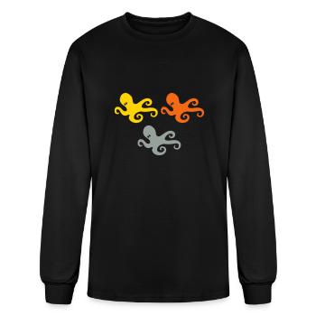 A Young Octopus - Men's Long Sleeve T-Shirt - black - Front