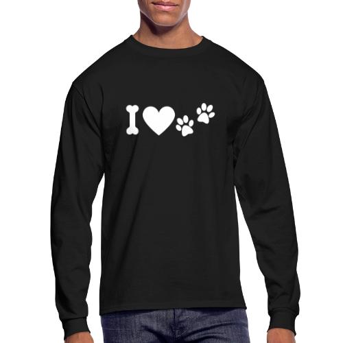 I Love Dog Prints - Men's Long Sleeve T-Shirt
