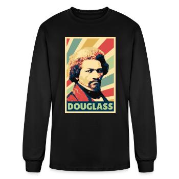 Frederick Douglass Vintage Colors - Men's Long Sleeve T-Shirt - black - Front