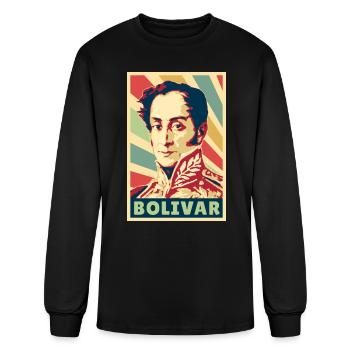 Simon Bolivar Vintage Colors - Men's Long Sleeve T-Shirt - black - Front