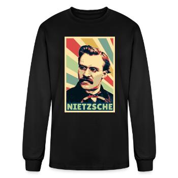 Friedrich Nietzsche Vintage Colors - Men's Long Sleeve T-Shirt - black - Front