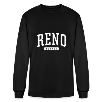 College Style Reno Nevada Souvenir Gift - Men's Long Sleeve T-Shirt - black - Front