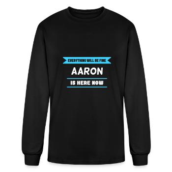 Aaron Name Saying for proud Aarons - Men's Long Sleeve T-Shirt - black - Front