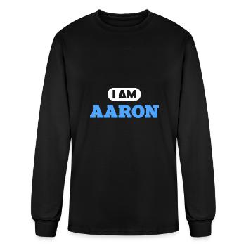 Aaron Name Saying for proud Aarons - Men's Long Sleeve T-Shirt - black - Front
