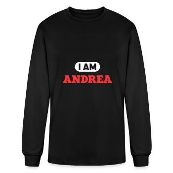 Andrea Name Saying for proud Andreas - Men's Long Sleeve T-Shirt - black - Front