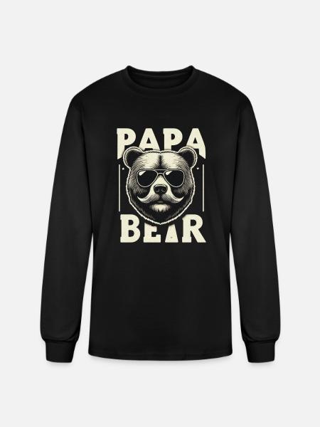 papa bear - Men's Long Sleeve T-Shirt - black