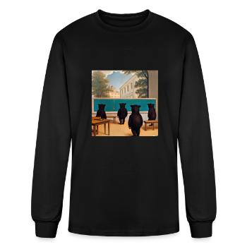 she matte style cool - Men's Long Sleeve T-Shirt - black - Front