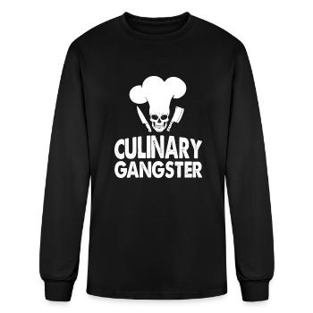 Chef cooks cuisine gastronomy green - Men's Long Sleeve T-Shirt - black - Front