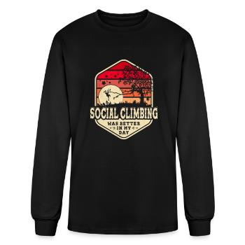 Social Climbing - Men's Long Sleeve T-Shirt - black - Front