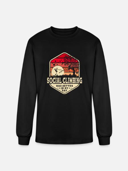 Social Climbing - Men's Long Sleeve T-Shirt - black