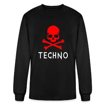 Techno music logo - Men's Long Sleeve T-Shirt - black - Front