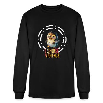 I choose violence - Men's Long Sleeve T-Shirt - black - Front
