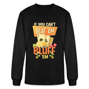 Card Game Royal Flush Ace - Men's Long Sleeve T-Shirt - black - Front
