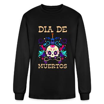 Mexico All Saints Day Bones Honor - Men's Long Sleeve T-Shirt - black - Front