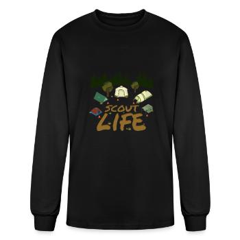 Camping Life Scout Design for proud Scouts - Men's Long Sleeve T-Shirt - black - Front