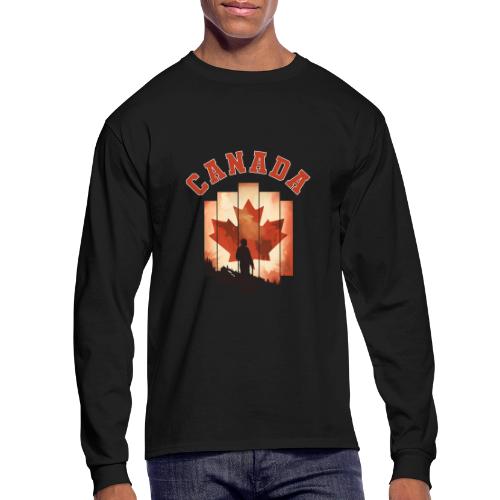 Proud Canadian Shadow - Men's Long Sleeve T-Shirt