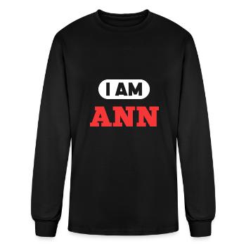 Ann Name Saying for proud Anns - Men's Long Sleeve T-Shirt - black - Front
