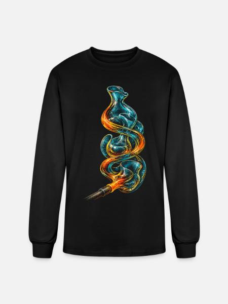 Glass Blowing - Men's Long Sleeve T-Shirt - black